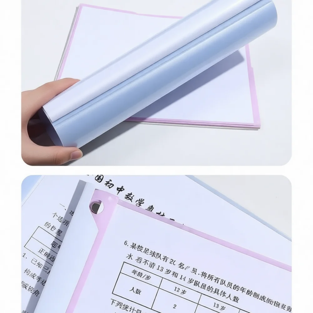 A4 Rotating Slide Bar File Folder Paper Storage Organizer Plastic Document Case Office School Student Desk Supplies