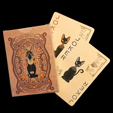 Egyptian Mau 54 Card Deck Playing Cards-Unique Design for Various Card Games, Essential for Family Gatherings and Party Games