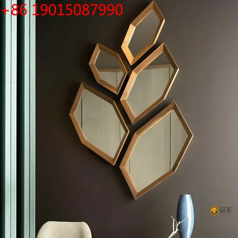 

Decoration, restaurant dining table background wall art, wall combination, entrance wall hanging creative mirror