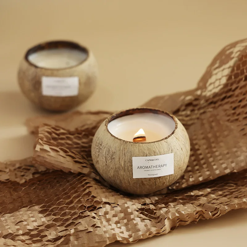 

Coconut shell aromatherapy candle gift box atmosphere niche high-end bedroom creative fragrance birthday gift souvenir gift