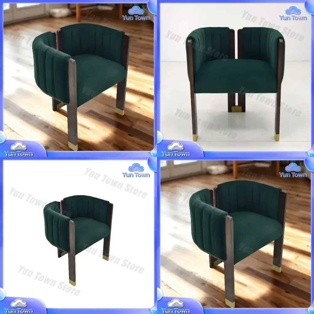 Luxury Modular Modern Lounge Chair for Living Room with Velvet Upholstery Slotted Design Wooden Legs Fabric Material