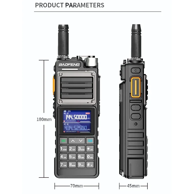 Walkie Talkie táctico BAOFENG UV-25 Pro Max Original de alta potencia 50KM 136-520MHz Radio bidireccional UV-25L Walkie Talkie militar