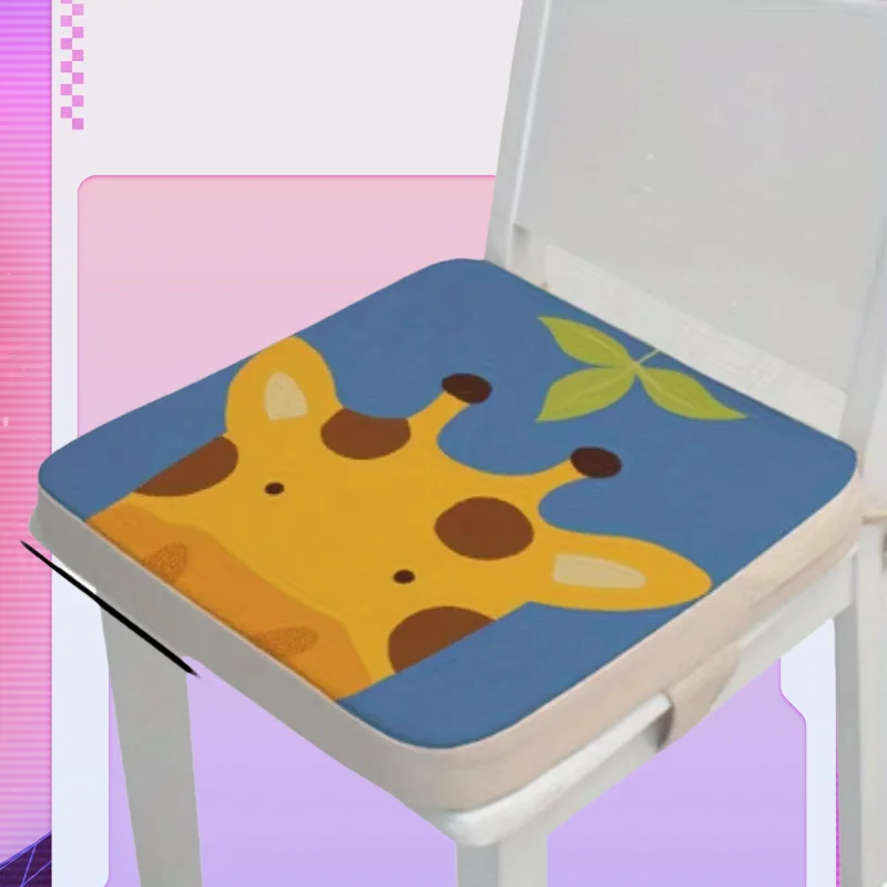 

Чехол для подушки с рисунком жирафа-подростка — моющийся, всесезонный, на молнии, подушка для сиденья для табуретов и стульев, яркий синий и желтый дизайн