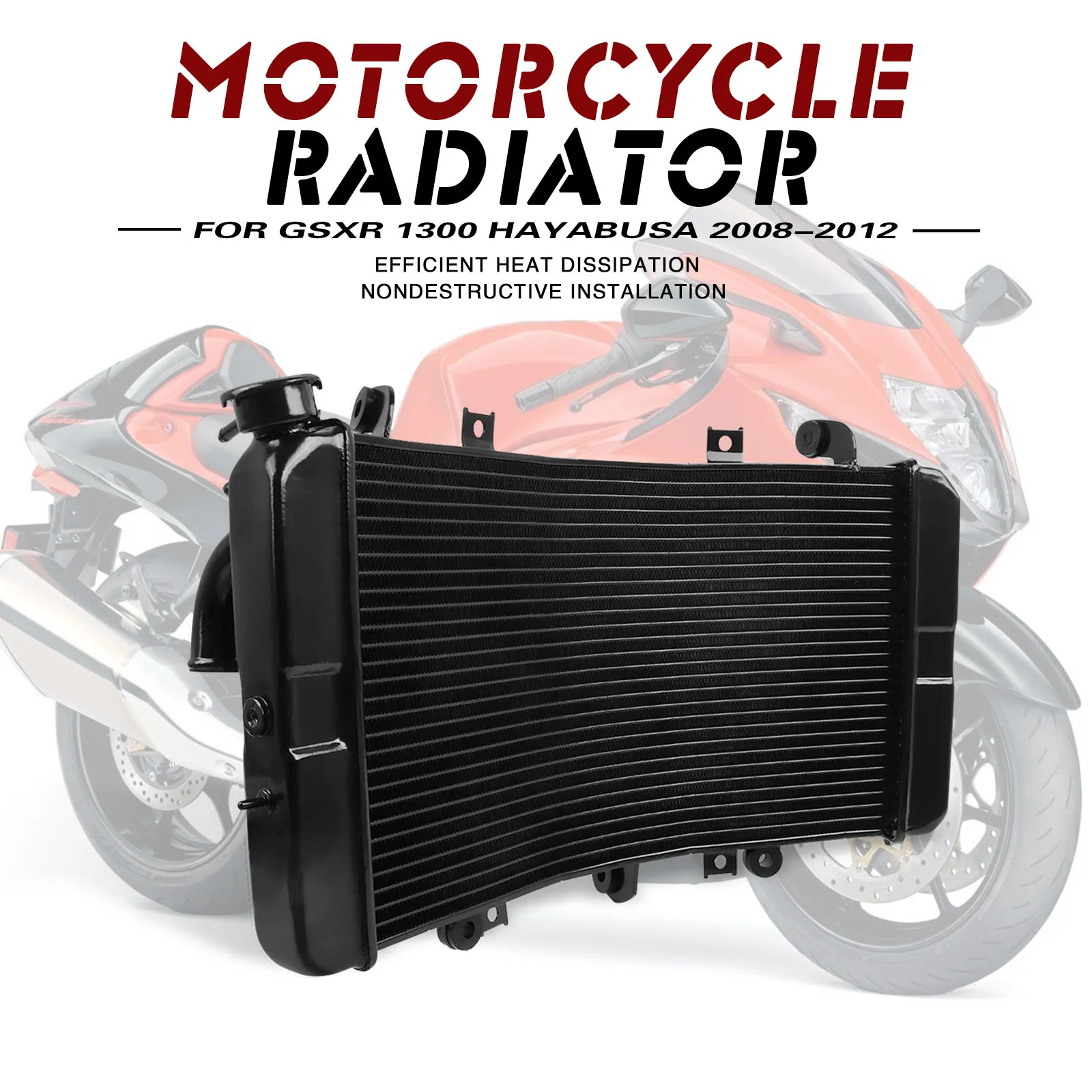 

Motorcycle Accessories Engine Cooler Cooling Coolant Radiator Water Tank For Suzuki GSXR1300 GSXR 1300 Hayabusa 2008-2011 2012