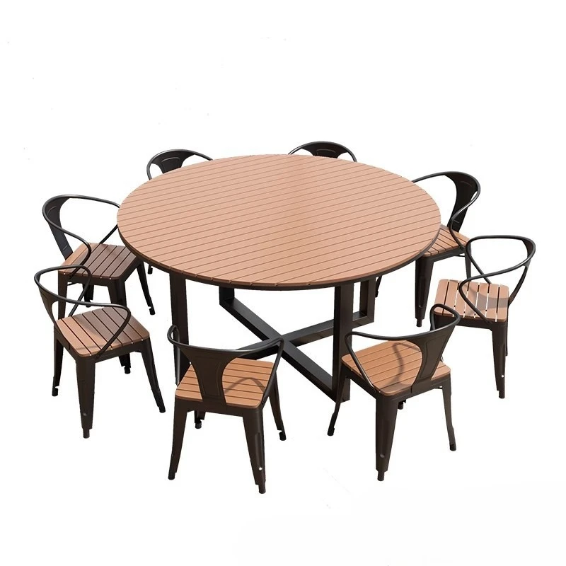 

Bar leisure outdoor table and chair combination big stall outdoor white waterproof and sunscreen