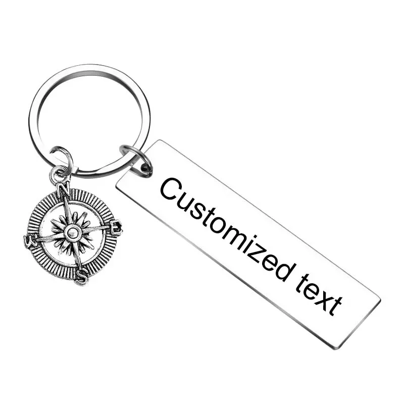 Personalized Custom Keychain Best Friend Compass Key chain Best Friends Long Distance Friendship key rings