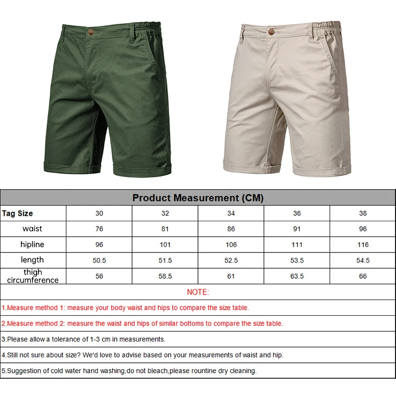 Pantaloncini da uomo estate cotone elastico in vita Casual Classic Fit Business Half Pants Stretch Khaki Chino Shorts Streetwear Beach Shorts