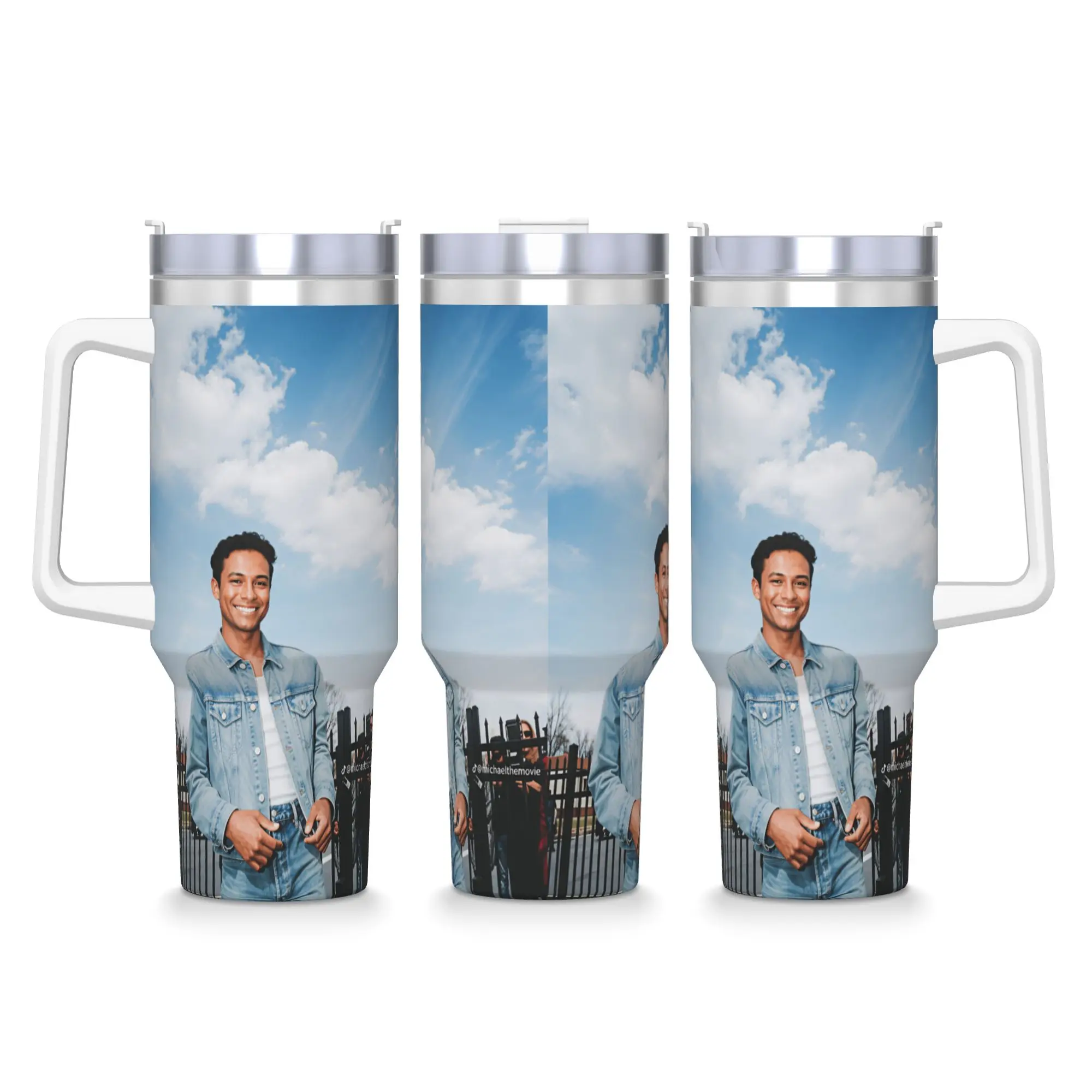 Jaafar J-Jackson Tumbler  Hot Drinks Water Bottle Insulated Stainless Steel Thermal Mug Graphic Beach Mugs Cup