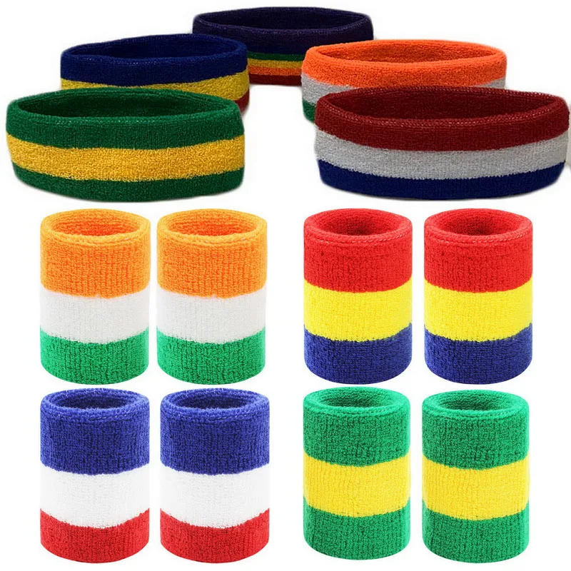 Tennis Wristbands Sport Headband For Men Women Towel Sweat Bands Basketball Yoga Gym Running Volleyball Wrist Wrap Sweatband