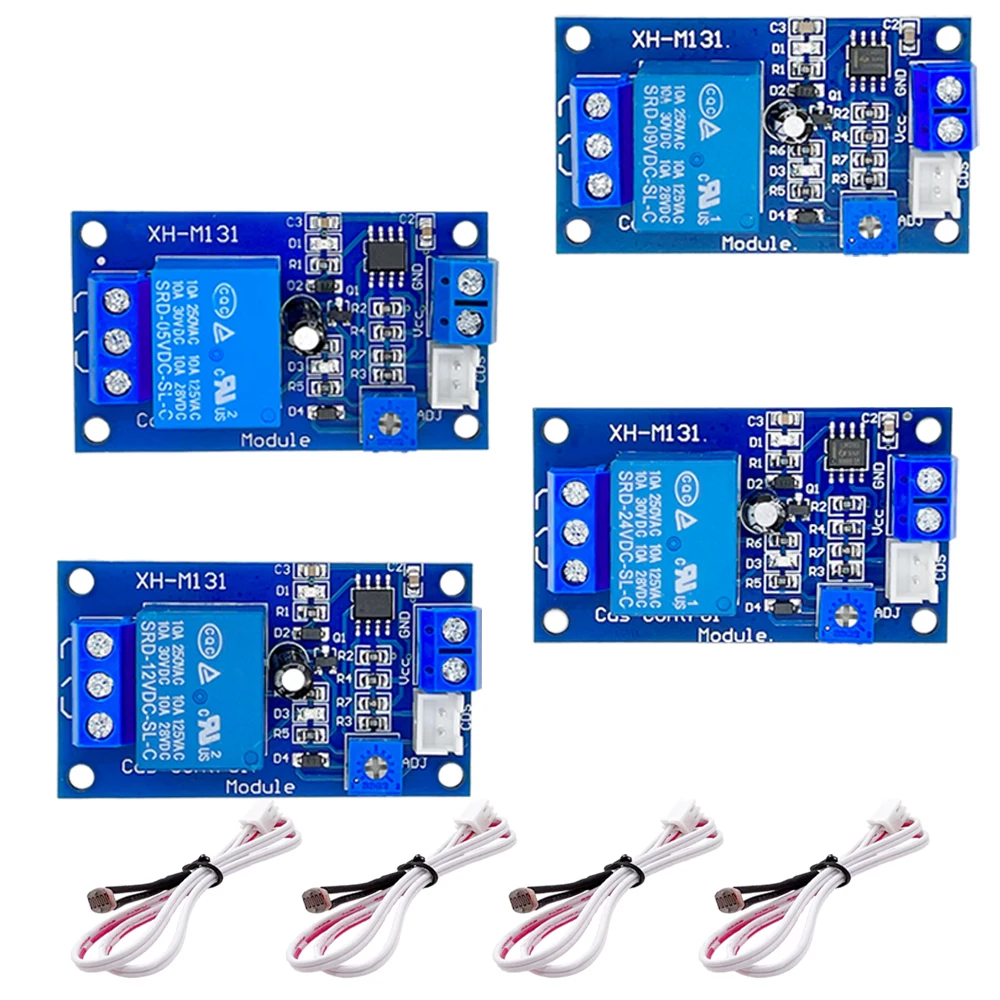 XH-M131 DC 5V / 12V Light Control Switch Photoresistor Relay Module Detection Sensor 10A brightness Automatic Control Module