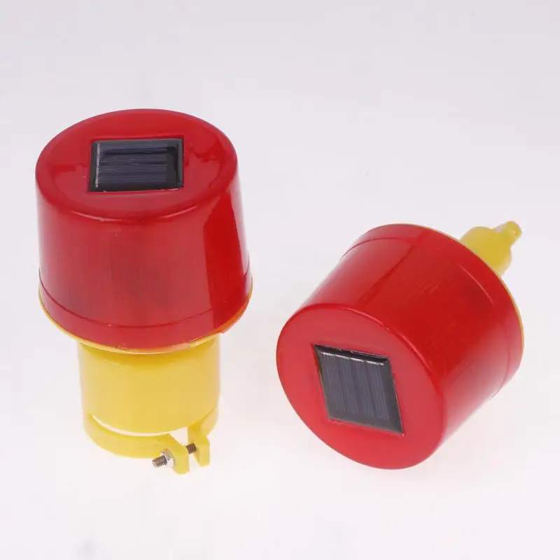 1個 ソーラー式交通タワークレーン警告灯 ソーラーLED緊急灯 LED電球ランプ 工事現場 港湾道路 警報灯