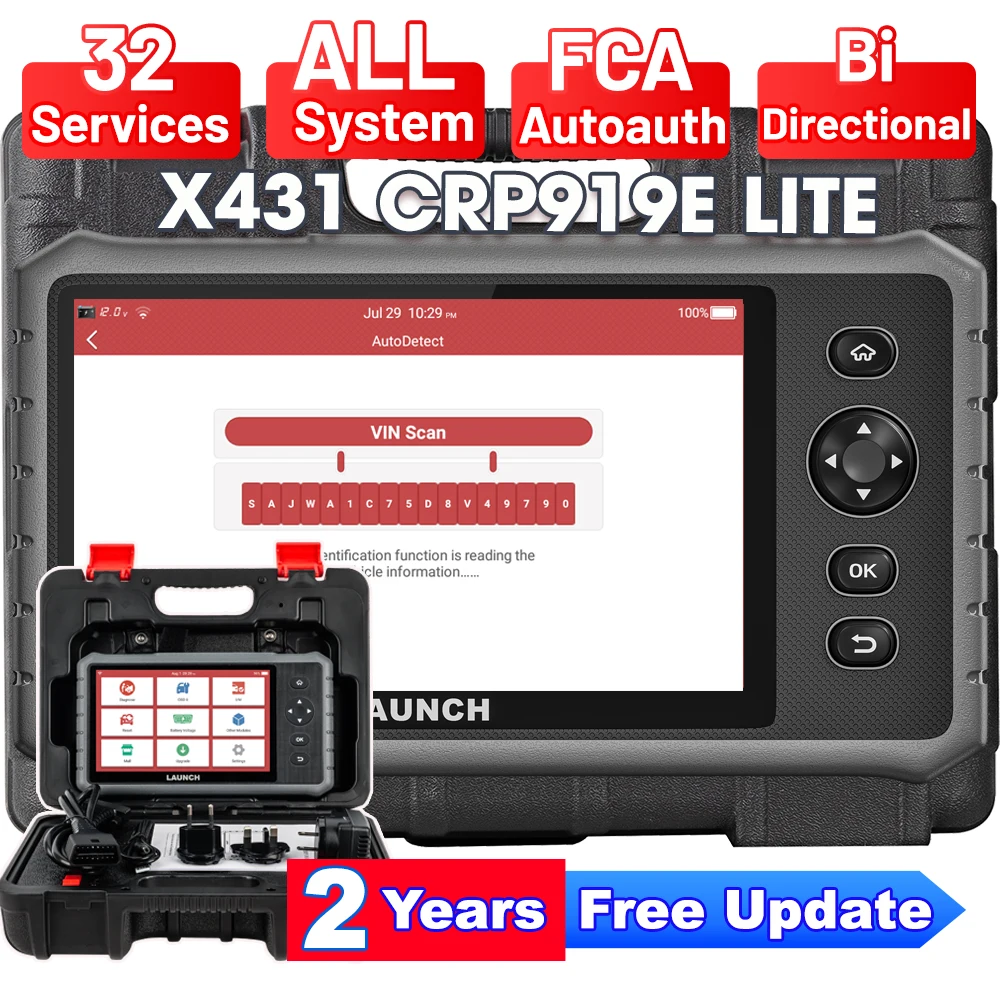 Image of LAUNCH X431 CRP919E Lite OBD2 Scanner Bidirektionales Scan-Tool Vollsystem-Diagnosescanner, 32+ Servicefunktionen, FCA AutoAuth, 2 Jahre Update