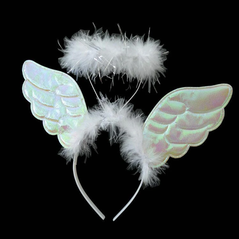 

Angel Headband Wings Hoop Headbands Women Costume Accessories Halloween Christmas Party Supplies One Size Fits Most
