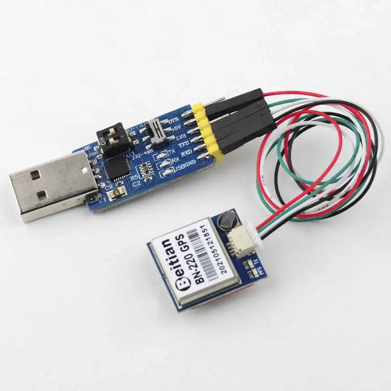 RCmall Beitian BN-220 GPS Module GLONASS Antenna Module TTL Level with CP2102 Serial Module USB to TTL for Flight Controller