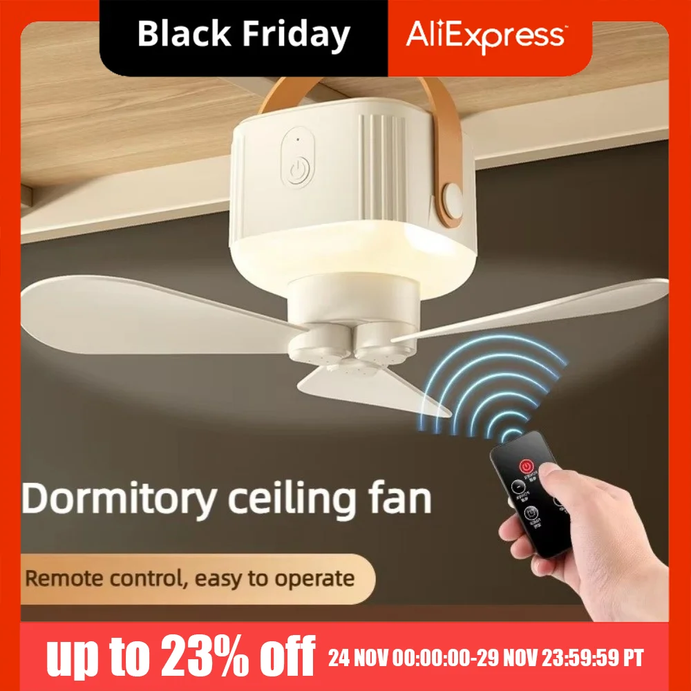 

Перезаряжаемый потолочный вентилятор с пультом дистанционного управления, 3 скорости, потолочная лампа с LED-подсветкой и пультом управления