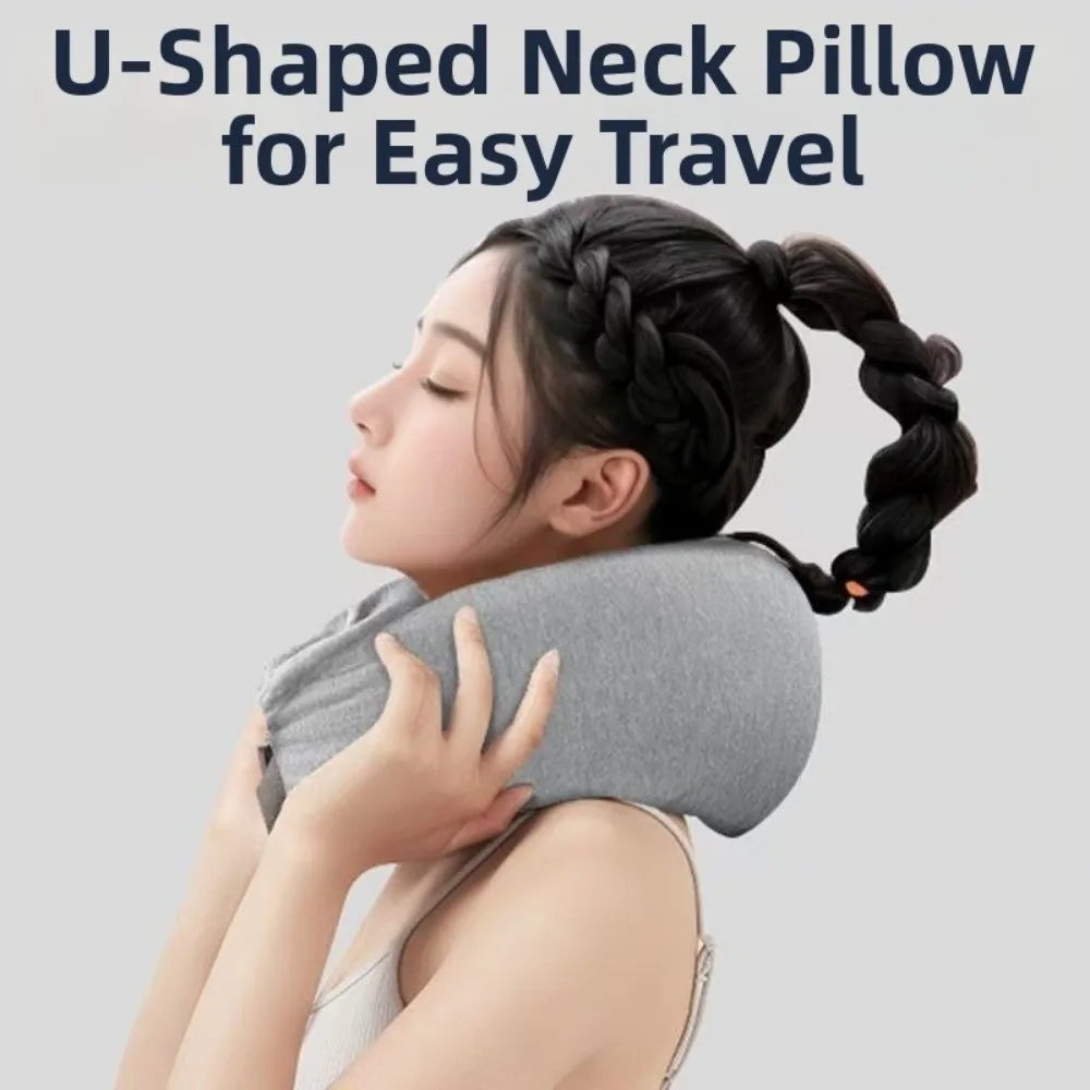 Fillable Design Travel U-Shaped Pillow Foldable Multi-functional Travel Neck Pillow Space-Saving Storage Pillow Daily Use