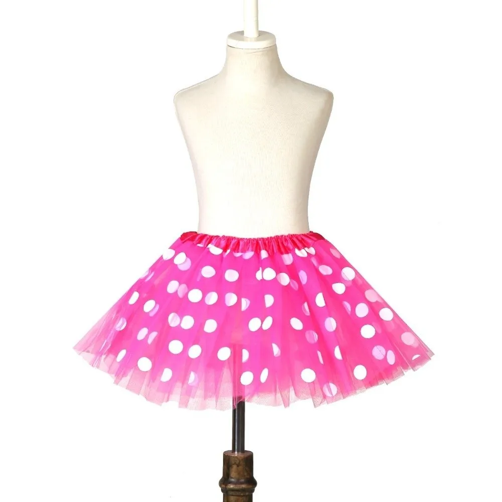 Ballet Dancewear Polka Dot Print Tutu Skirts Layered Puffy Tulle Dance Pettiskirt with Lining Loose Princess Skirt Adult