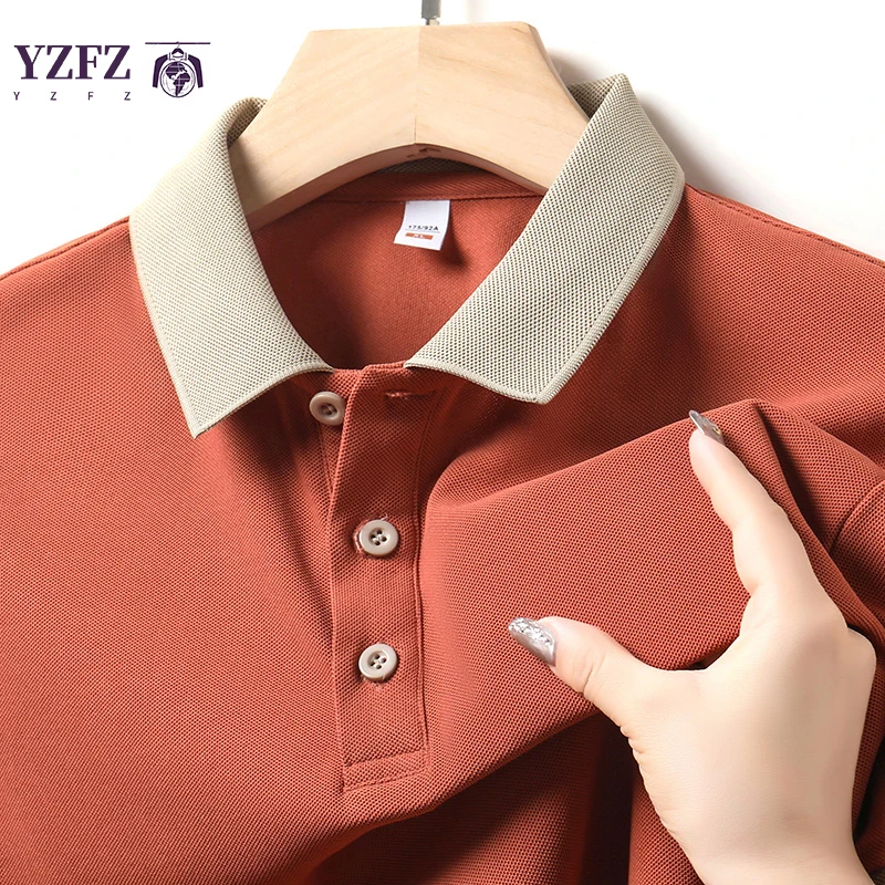 Men's Solid Color Casual Fashion Short Sleeved POLO Shirt Summer Comfortable Top