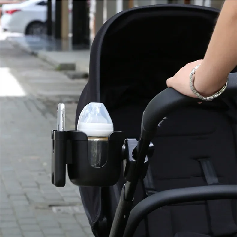 Pram Cup Holders Baby Stroller Water Cup Holder with Mobile Phone Holder Cart Carbicycle Pushchair Bottle Rack Phone Holders
