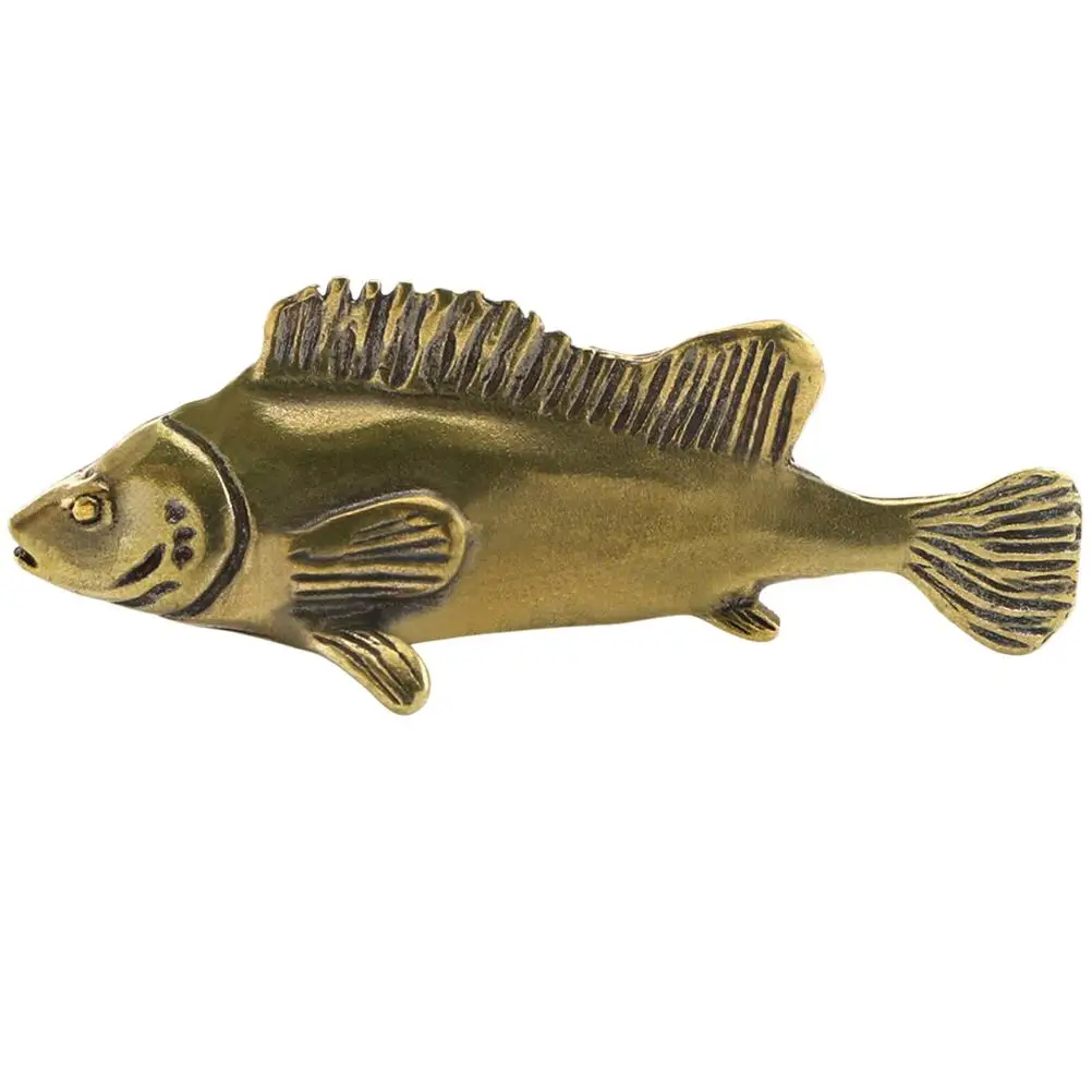 

Fish Tank Decorations Pure Copper Viewing Fortune Old Office Desktop Ornaments Miniature Statue Baby Fisherman