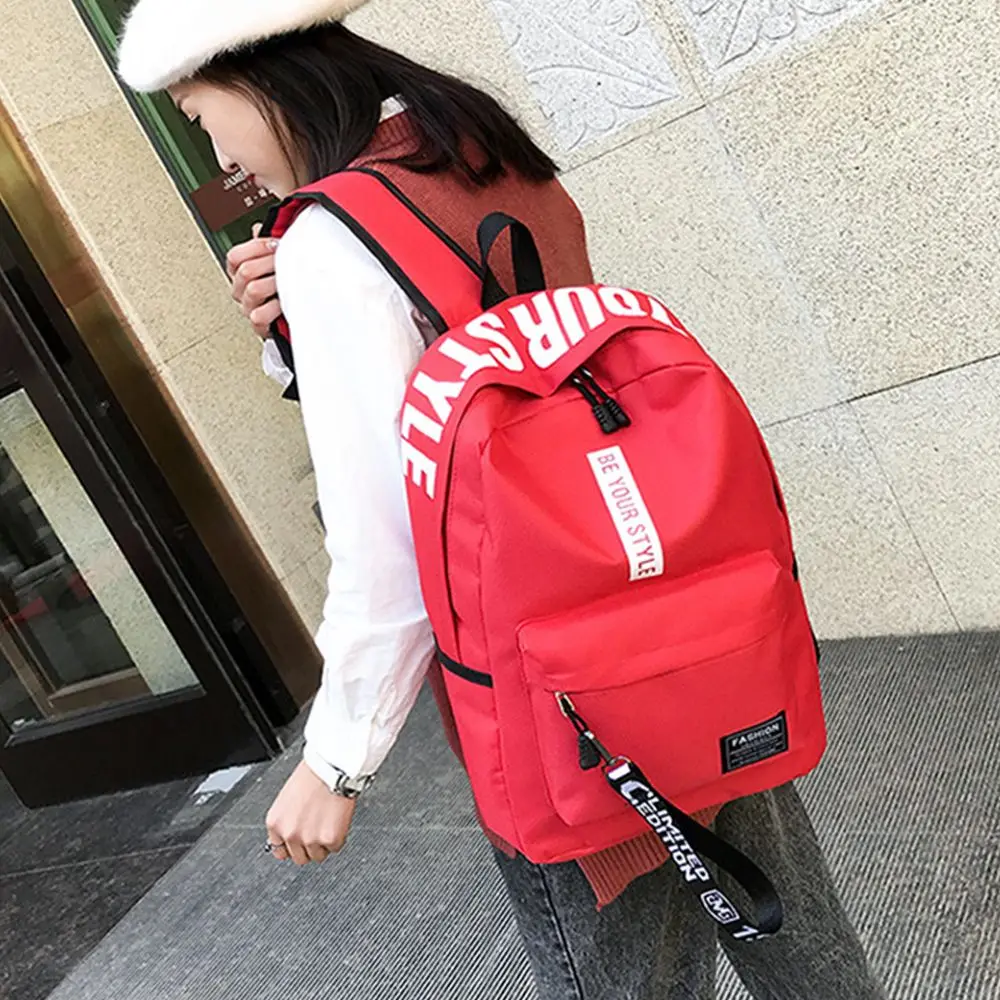 New Female Fashion Lady High Capacity Waterproof College Backpack Trendy Girls Laptop School Bags Nylon Travel Book Rucksack Bag