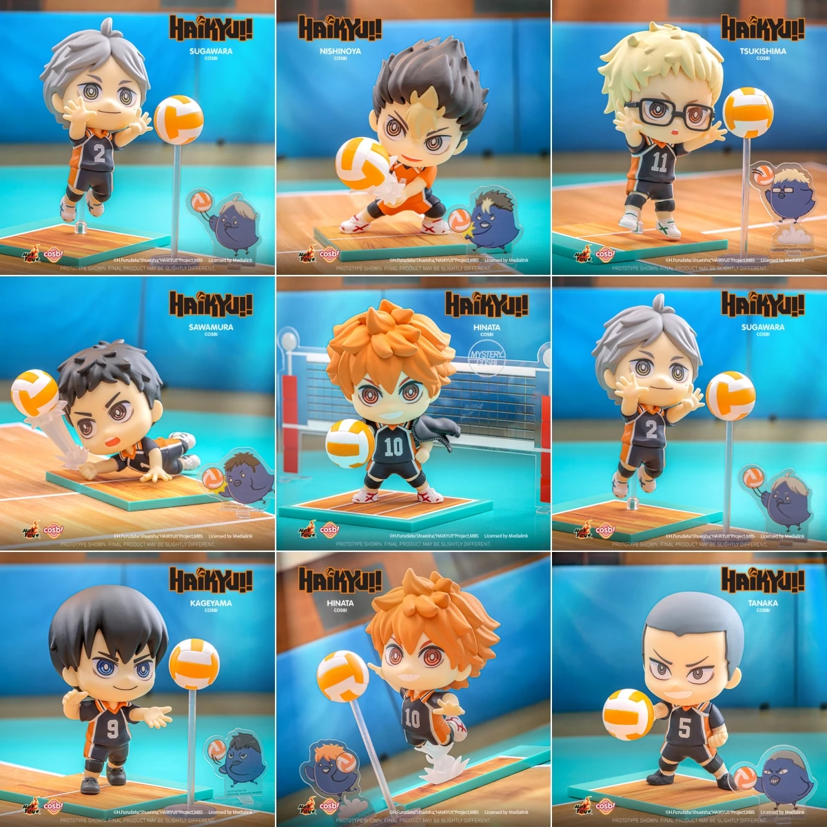 

OFFICIAL Haikyuu!! Cosbi Collection Blind Box Hinata Shoyo Tobio Kageyama Figure Model Anime Birthday Mysterious Gifts