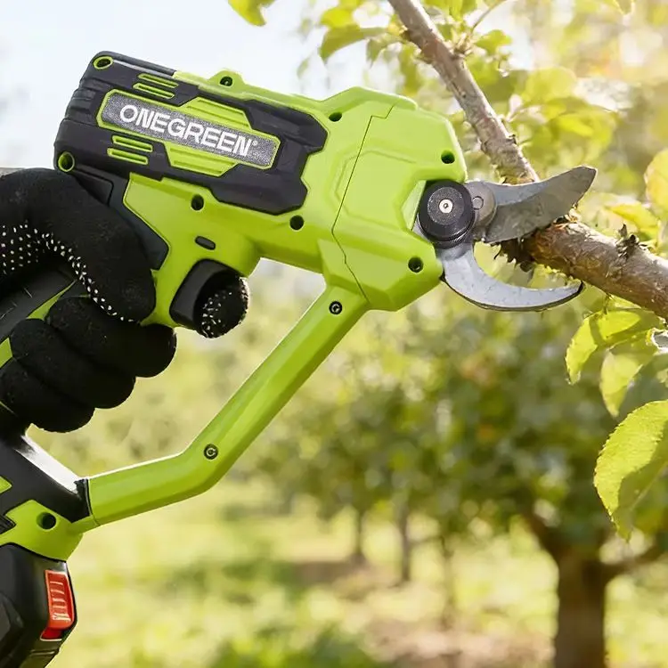 Image of ONEGREEN Bürstenlose 30-mm-Elektro-Gartenschere, 2 Gänge, kabellose Schere, Baum- und Bonsai-Schneidewerkzeuge für Makita 21V Akku