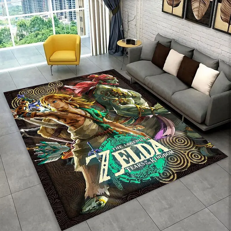 HD Classic Z-Zelda  Link Game Carpet Rug for Home Living Room Bedroom Sofa Doormat Decor,Large Area Rug Non-slip Floor Mat Gift