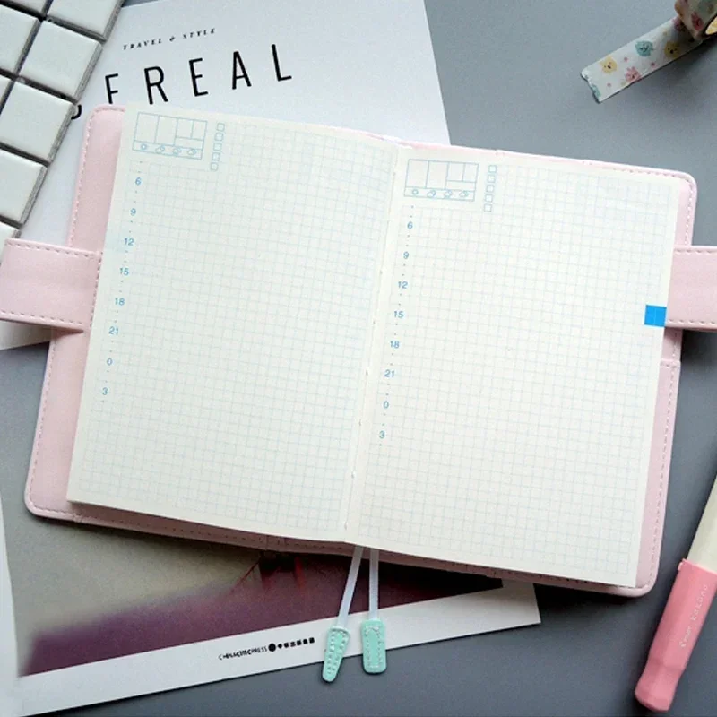 A5 Notebook Cover for Hobo Midori Planner Diary Book Leather Specifications Covers Japanese Style Icecream Color School