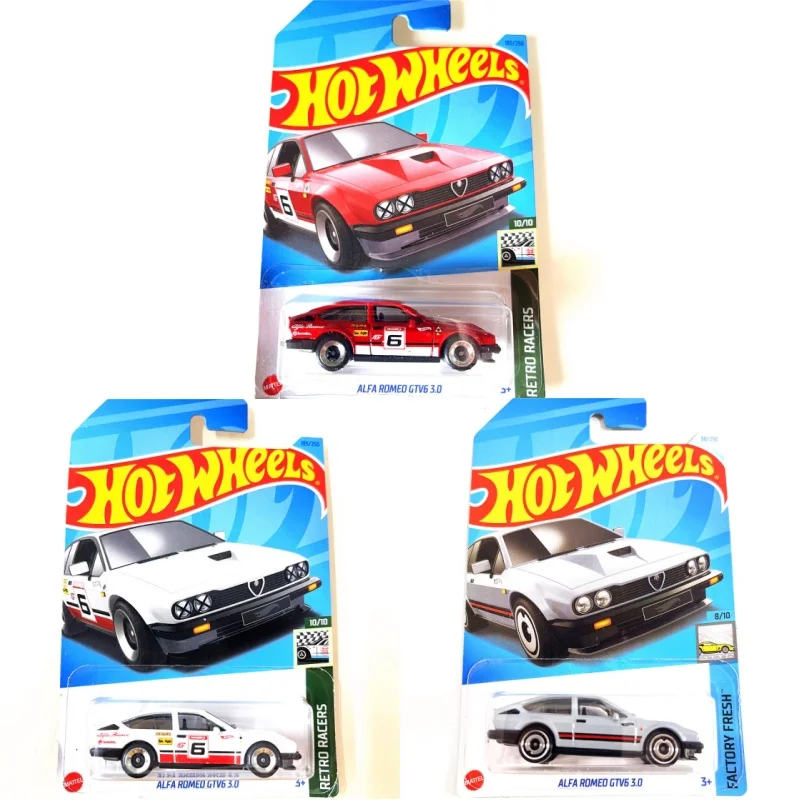 

Коллекционная модель автомобиля Hot Wheels Alfa Romeo GTV6 3.0 в масштабе 1:64, литая металлическая ретро-машинка для коллекционеров