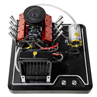 TOYAN V8 Engine Model Metal 28cc 4 Stroke Water Cooled Engine Model with Base Finished Product with Base FS-V800G Toys Gift