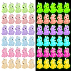 12-36pcs Mini Resin Unicorn Luminous Miniature Figurines for Home Garden Decoration Glow in the Dark Fairy Ornaments Kids Gift