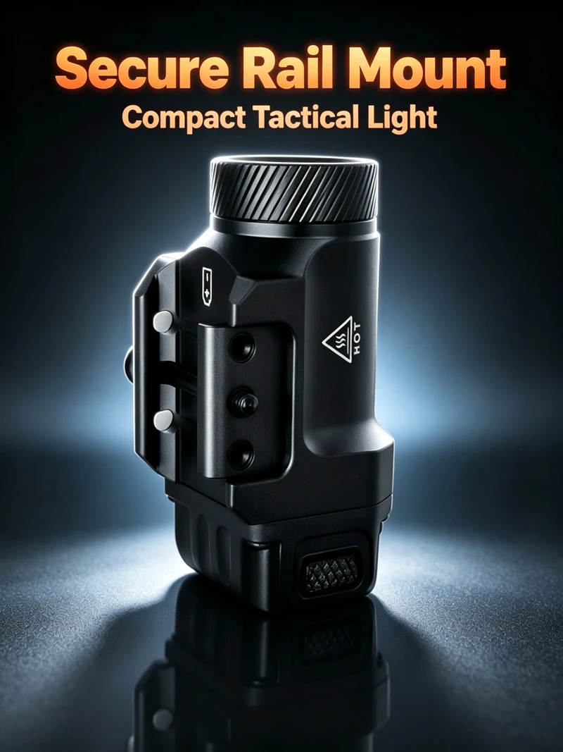 Tactical Hunting LED Flashlight GL-01 500 Lumen 125M Long Distance 3700cd IPX5 Waterproof CR123A Torch With Picatinny Rail Mount