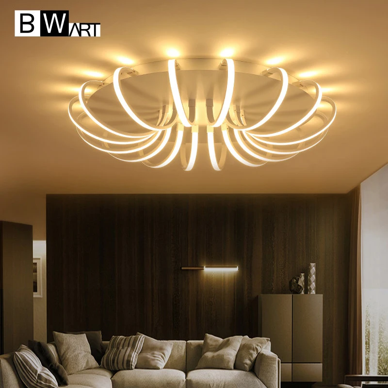 BWART White Black High Power LED Ceiling Chandelier For Living Room Bedroom Home Modern Led Chandelier Lamp Fixture