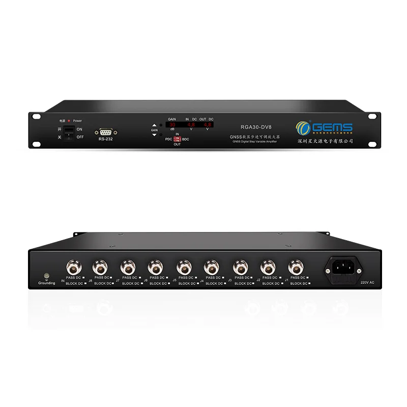 GPS Amplifier Rack-mounted digital display step adjustable amplifier RGA30-DV8