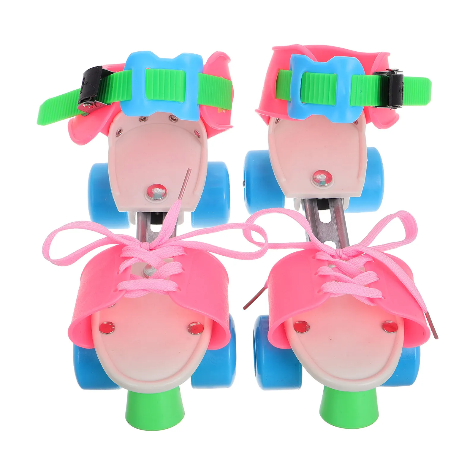 1pair-adjustable-kids-roller-skates-double-row-wheels-quad-skates-for-boys-girls-toddlers-beginner-friendly-indoor-outdoor