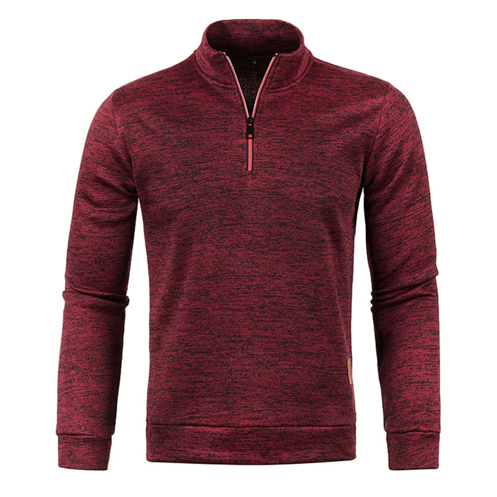 Men's Quarter-Zip Pullover Fleece Sweatshirt Stand Collar Long Sleeve Shirt for Men Thermal Winter Fall Performance Golf Shirts
