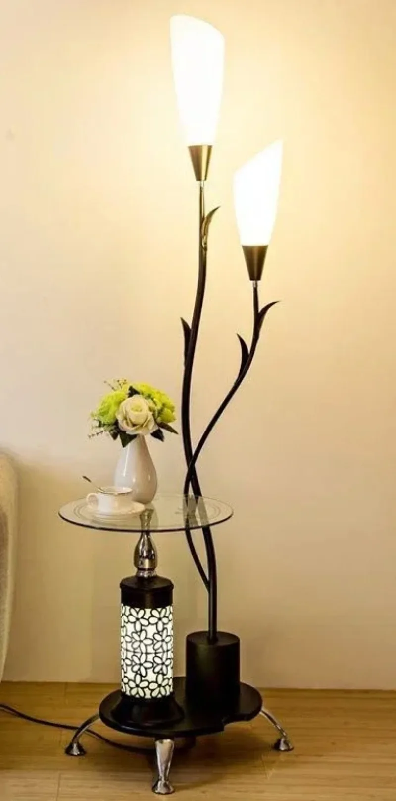 

Large Living Room Floor Lamp Decoration Soft TV Cabinet Sofa Side Light Luxury High-End Two-Side Floor Lamp