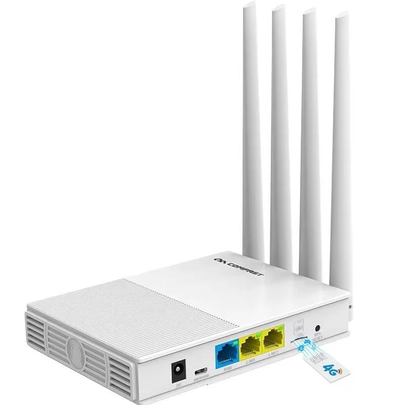 Portable Wireless WiFi Router with SIM Card Slot 300Mbps 2.4G Firewall Max LAN Data 10/100/1000Mbps for Enterprise Use