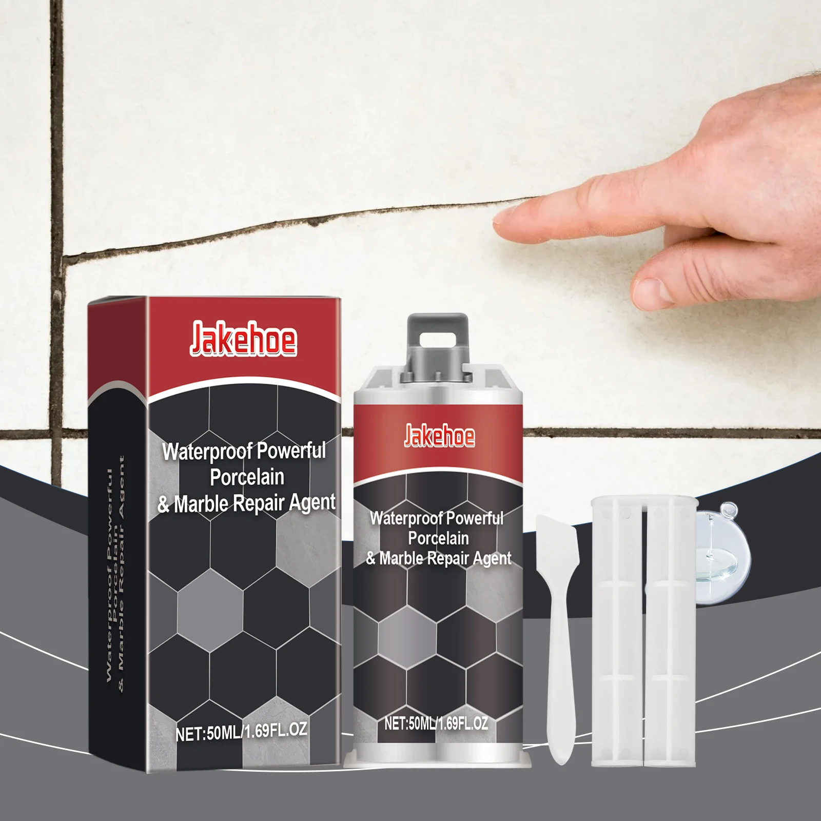 Professional AB Tile Repair Glue Waterproof Adhesive For Bathroom Floor Marble Ceramic Granite Crack Filler Quick Fix DIY Tool