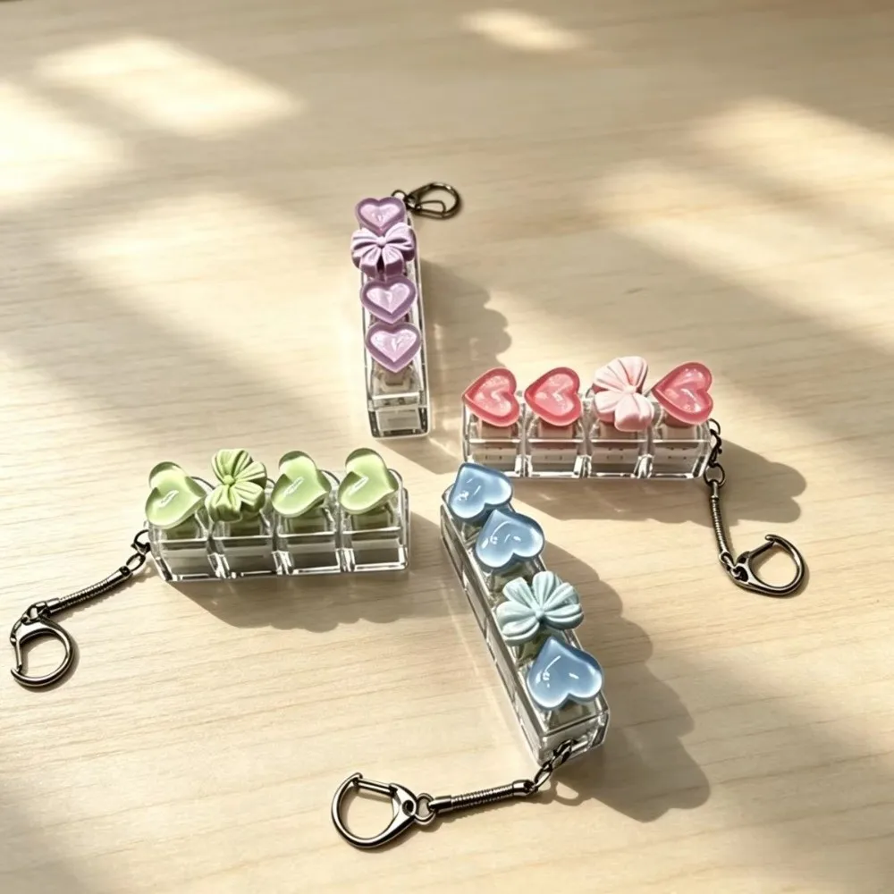 Heart Keyboard Press Button Keyring Reduce Anxiety Knot Cliker Keychain Press The Keyboard Keyboard Keychain Pendant Gift