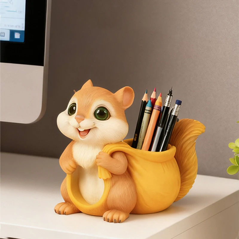 

Squirrel Silicone Mold Multi Functional Concrete Vase Mold Squirrel Candle Holder Mold Cute For Gifts Flower Pot Making Dyi