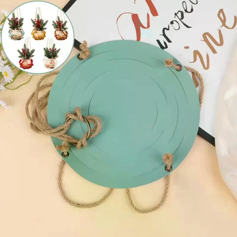 /TPz/Indoor And Outdoor Plant And Flower Multi-level Tray PU Leather Potted Plant Hanging Basket Hanging Tray