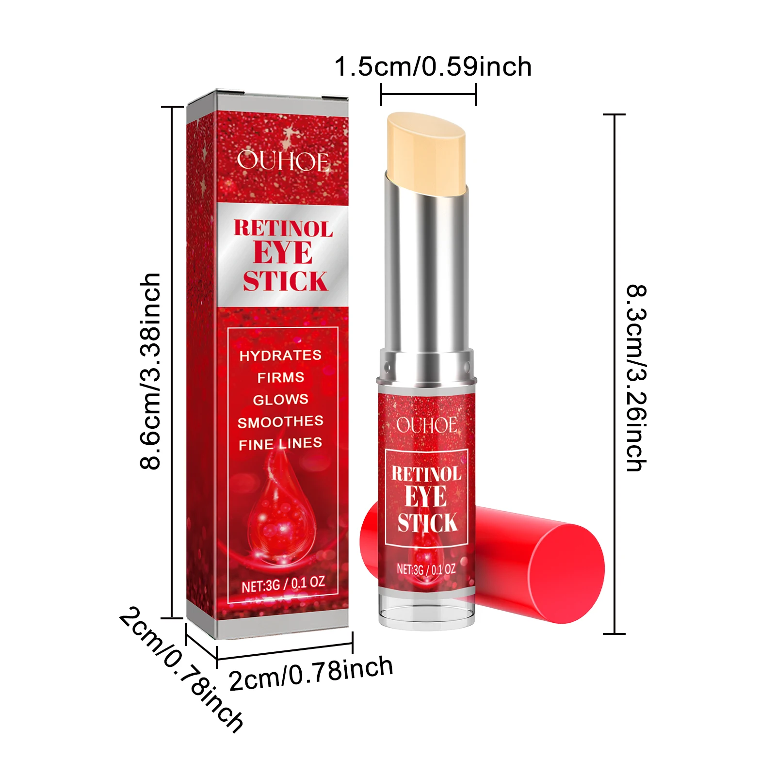 OUHOE Retinol Eye Stick Repair Eye Skin Firming And Lightening Dark Circles With Fine Lines Tender Moisturizing Eye Care Cream