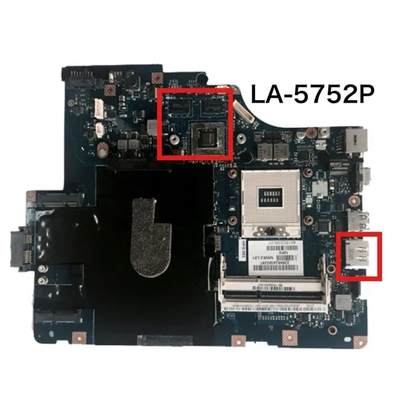 

Материнская плата для ноутбука Lenovo G560 Z560 NIWE2 LA-5752P HM55, память 1 ГБ, материнская плата, 100% тестовая работа