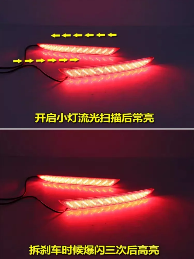 LED Rear bumper lamp for Volkswagen vw Jetta 2017-2019 modified Rear Fog lamp Brake light Streamer Turn signal Car Accessories