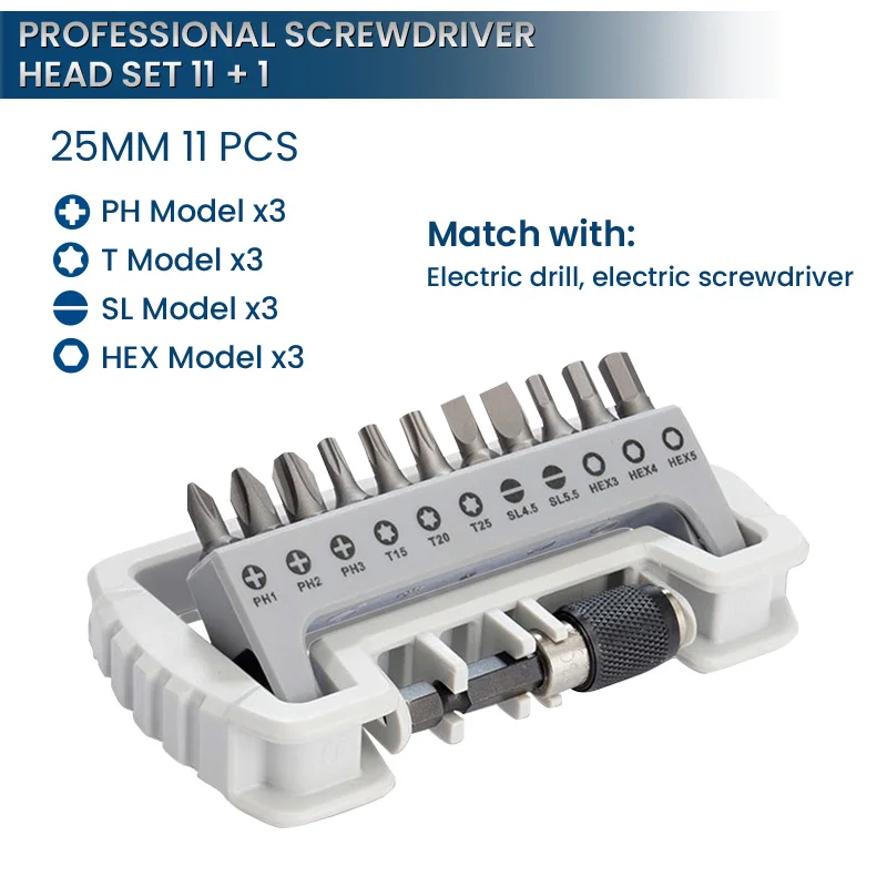 Imagem -05 - Bosch-conjunto de Bits de Chave de Fenda Profissional Haste de Extensão Conjuntos de Broca de Mudança Rápida 11 Pcs