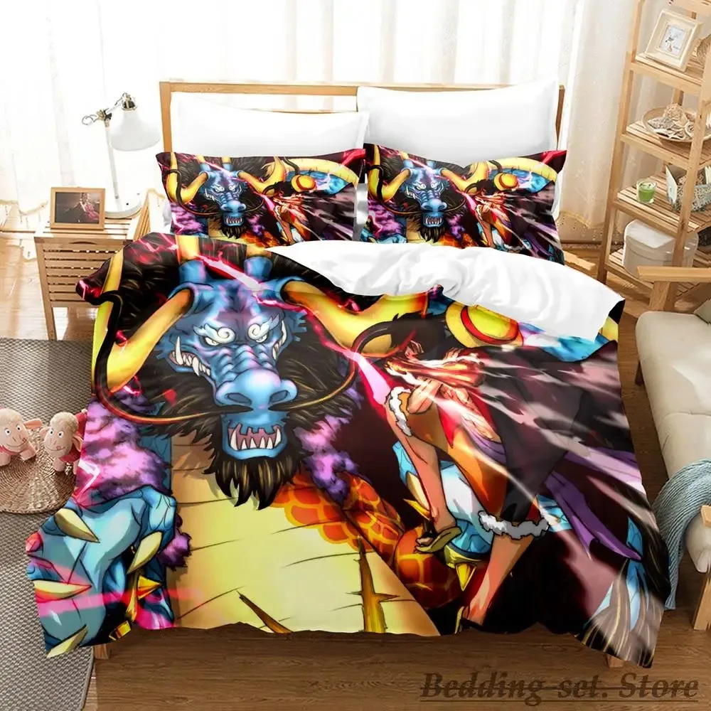 2023 Ulti Anime Bedding Set Cartoon Anime three-piece set Adult Kid Bedroom Duvetcover Sets 3D Kawaii Girls kawaii bedding