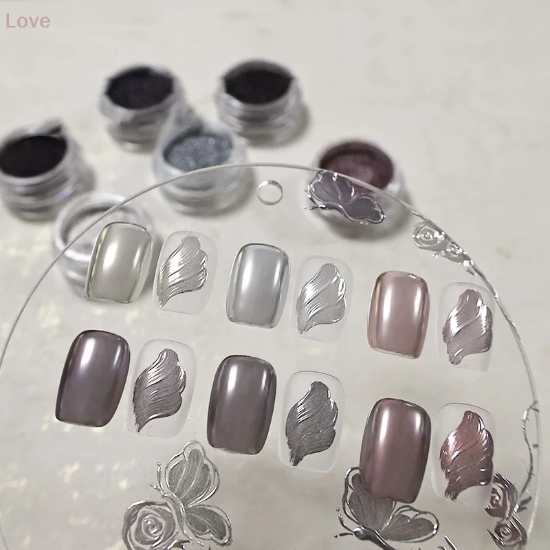 [L & P] 1 صندوق جديد مسمار مرآة سحرية الترتر فرط فلاش مسمار مشرقة الخريف الشتاء مسمار الديكور لتقوم بها بنفسك عشاق الأظافر