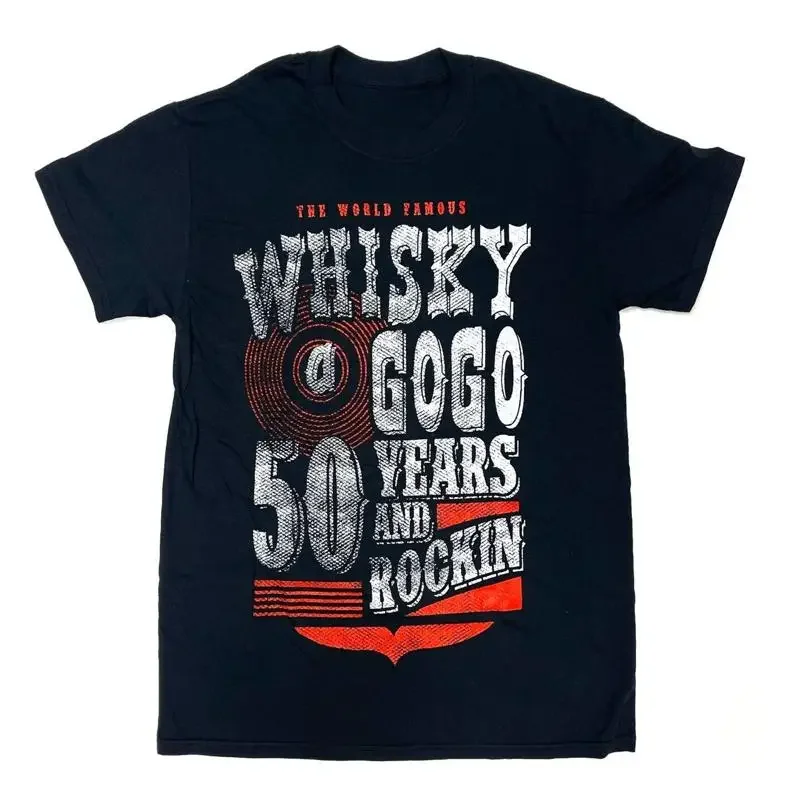 Whisky A Go Black 50 Years and Rocking T-shirt S 4XL DO325